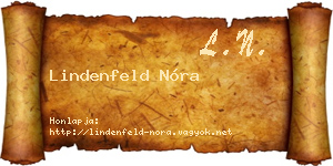 Lindenfeld Nóra névjegykártya