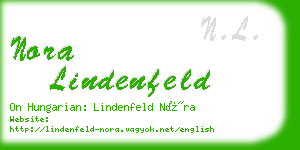 nora lindenfeld business card
